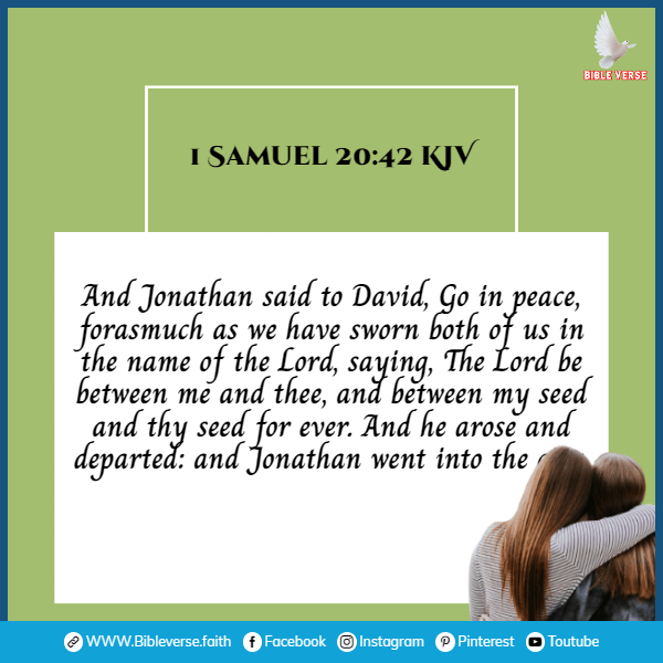 1 samuel 20 42 kjv bible verses about friendship and love