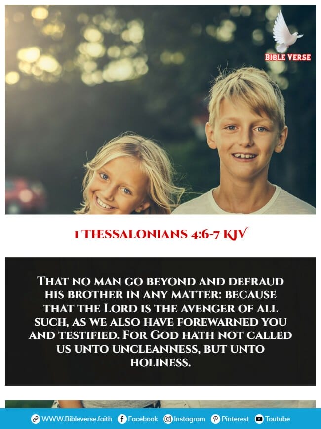 1 thessalonians 4 6 7 kjv bible verses about brothers