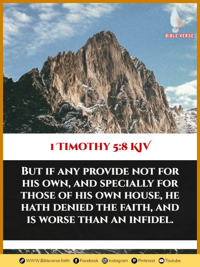 1 timothy 5 8 kjv bible verses about integrity