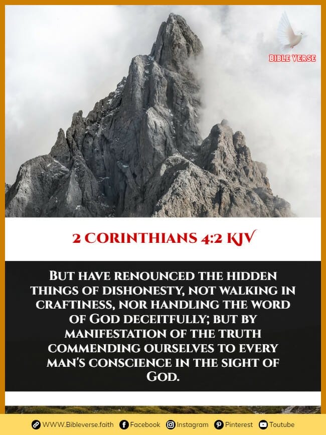 2 corinthians 4 2 kjv bible verses about integrity