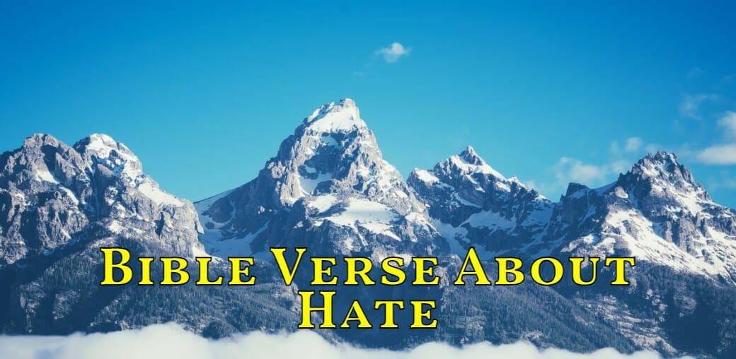 bible verse about hate