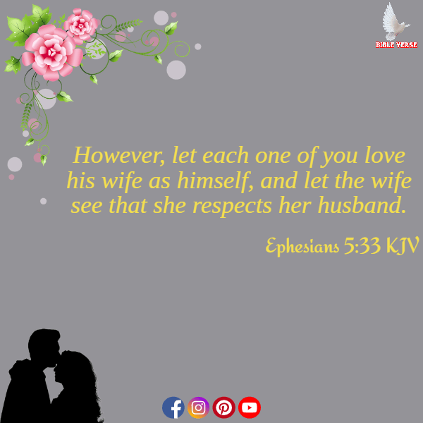 ephesians 5 33 kjv bible verse marriage between man and woman