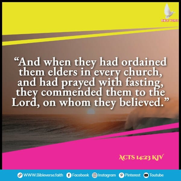 acts 14 23 kjv bible verses for fasting