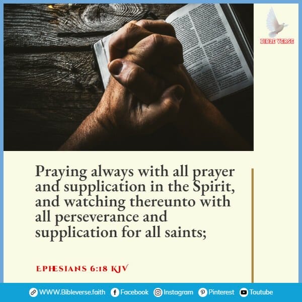 ephesians 6 18 kjv bible verses about prayer