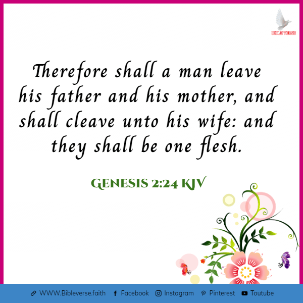 genesis 2 24 kjv bible verses about marriage and family