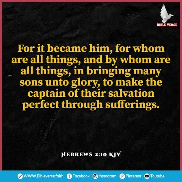 hebrews 2 10 kjv bible verses about suffering