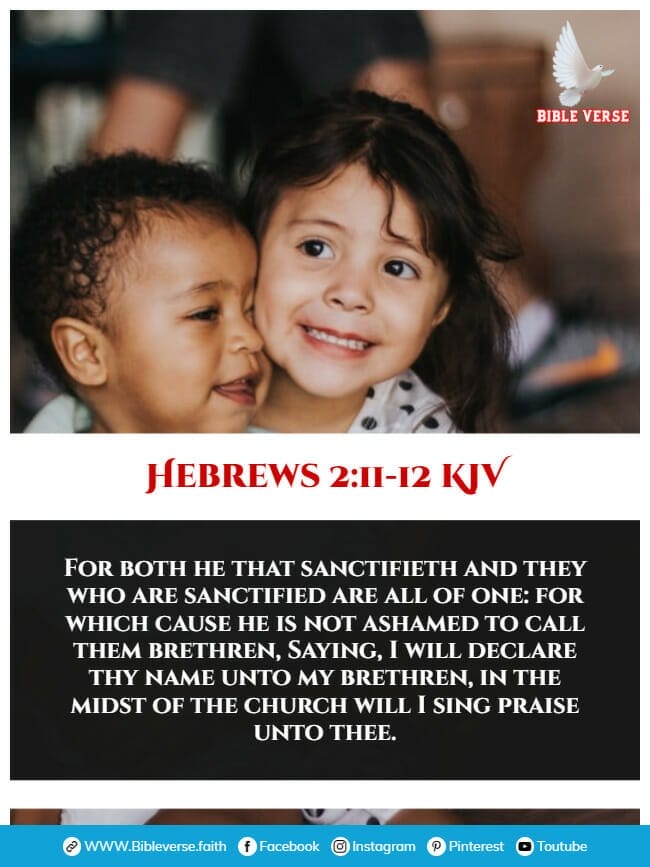 hebrews 2 11 12 kjv bible verses about brothers