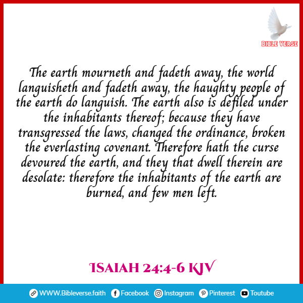 isaiah 24 4 6 kjv bible verses about nature