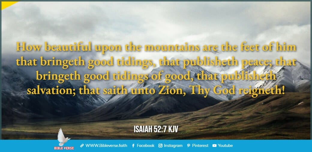 isaiah 52 7 kjv bible verses about mountains
