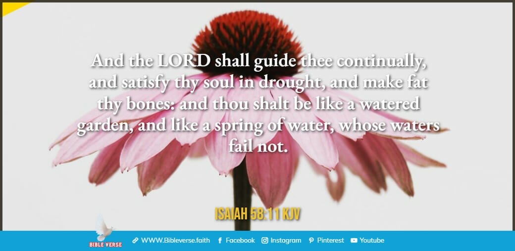 isaiah 58 11 kjv bible verses about flowers