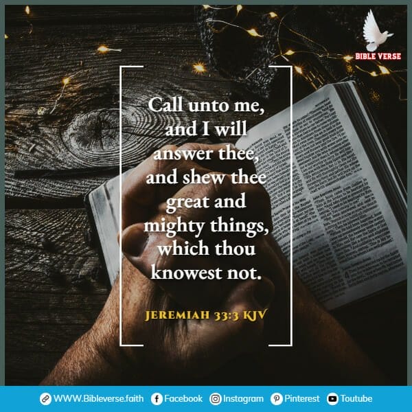jeremiah 33 3 kjv bible verses about prayer