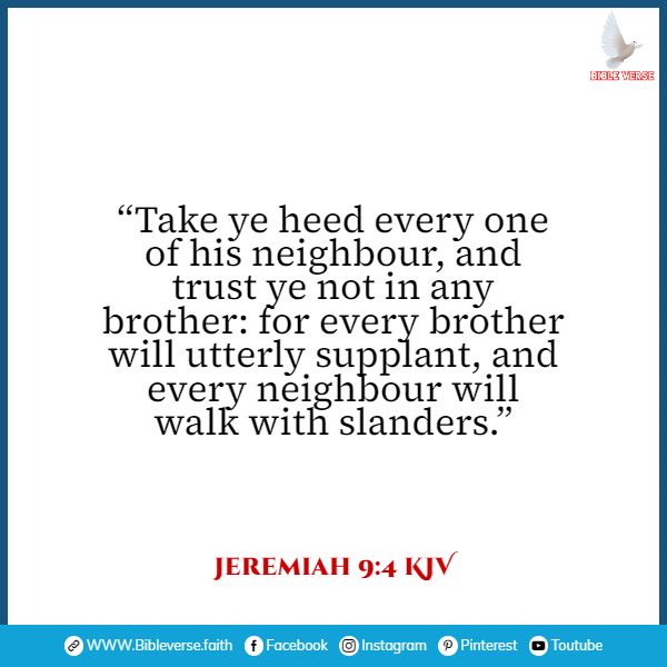 jeremiah 9 4 kjv a bible verse about fake friends