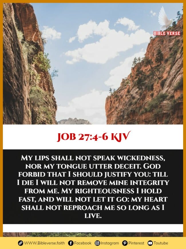 job 27 4 6 kjv bible verses about integrity