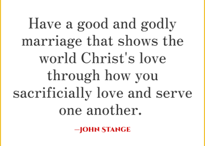 john stange christian quotes about marriage