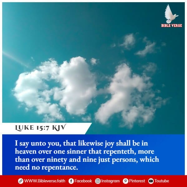 luke 15 7 kjv verses in the bible about heaven