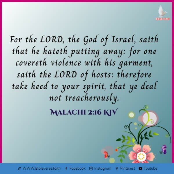 malachi 2 16 kjv bible verses about marriage and family