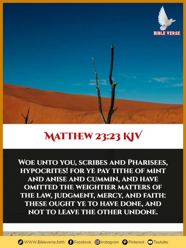 matthew 23 23 kjv hypocrisy in bible