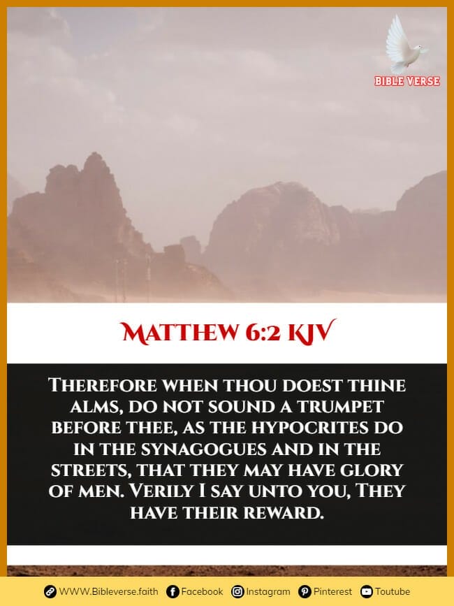 matthew 6 2 kjv hypocrisy in bible