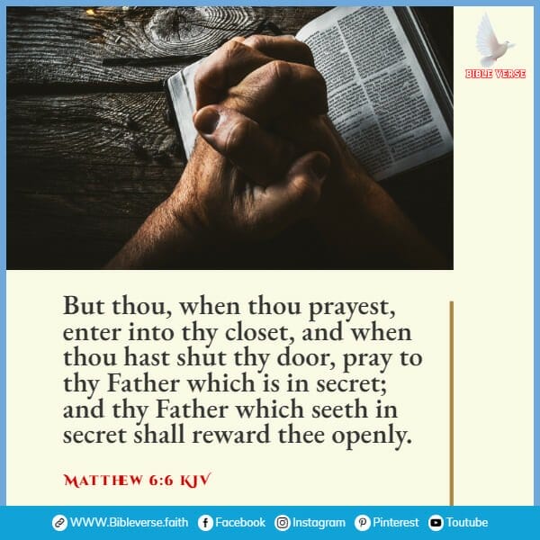 matthew 6 6 kjv bible verses about prayer