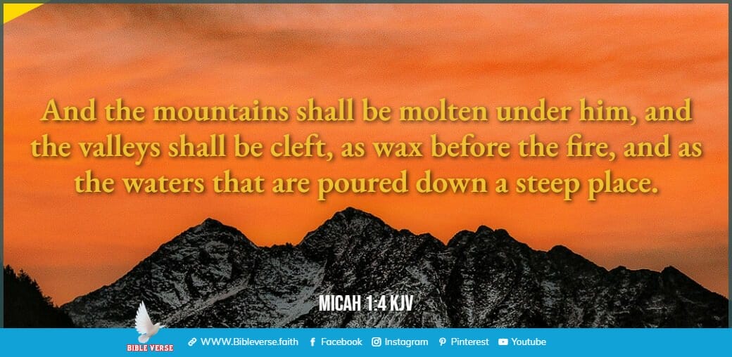 micah 1 4 kjv bible verses about mountains