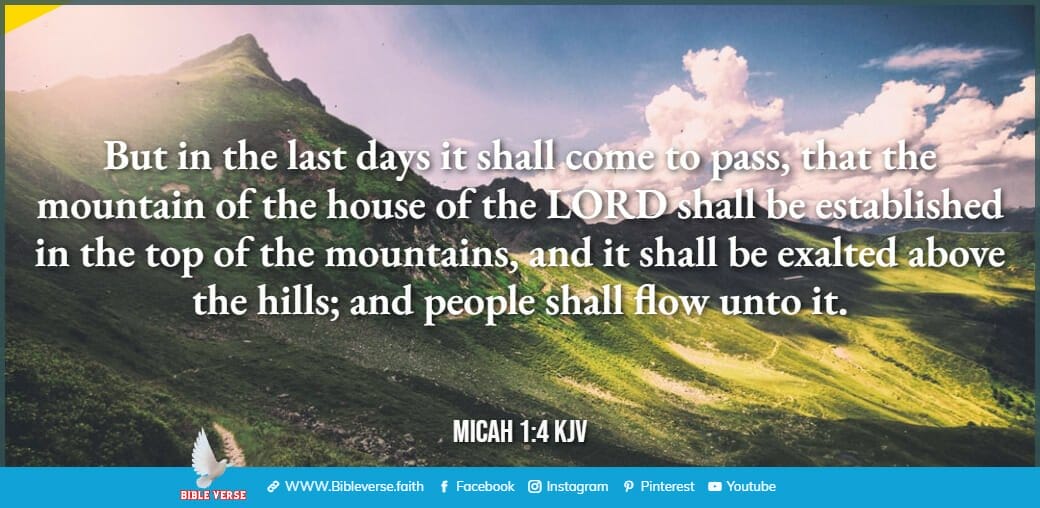 micah 4 1 kjv bible verses about mountains