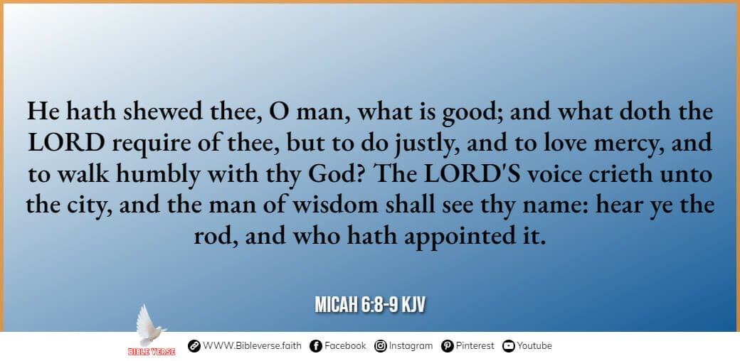micah 6 8 9 kjv bible verses about justice