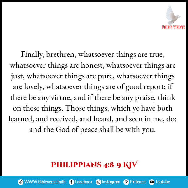 philippians 4 8 9 kjv bible verses about honesty