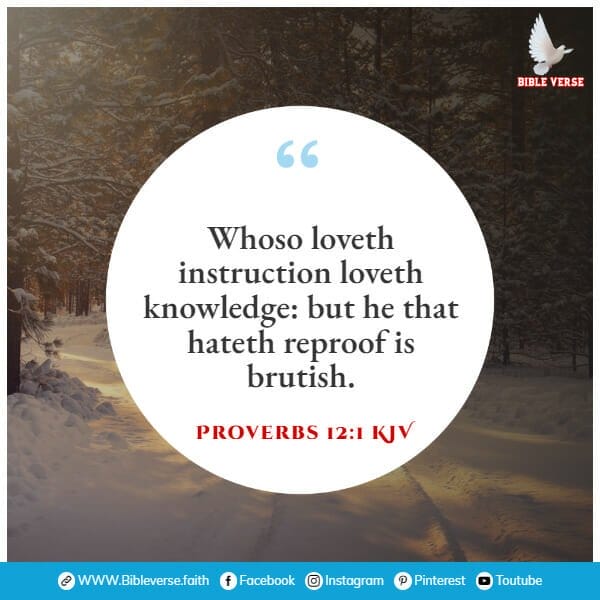 proverbs 12 1 kjv scriptures on leadership