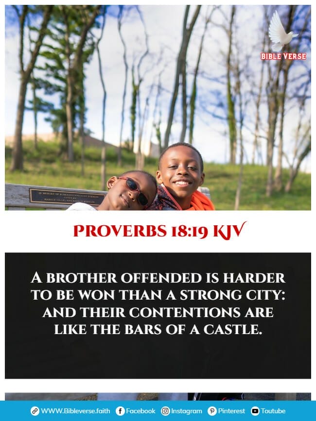 proverbs 18 19 kjv bible verses about brothers