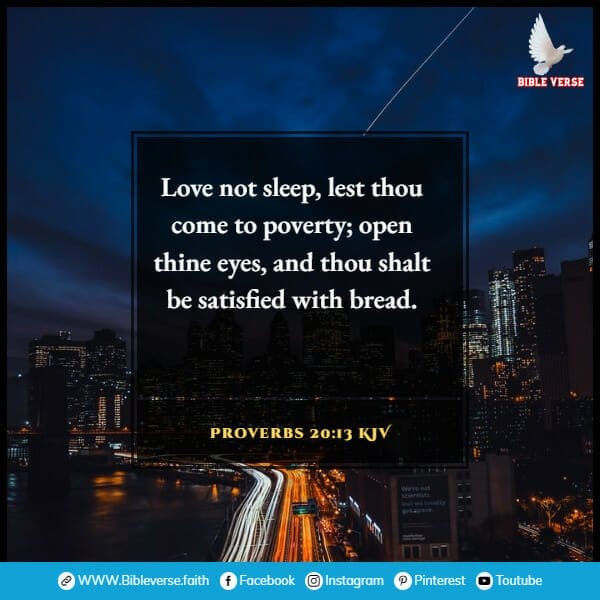 proverbs 20 13 kjv bible verses for sleep
