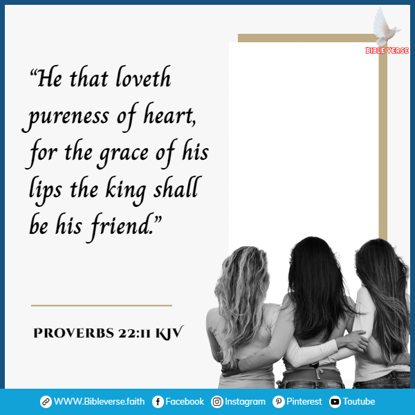 proverbs 22 11 kjv a good friend is a blessing from god bible verse