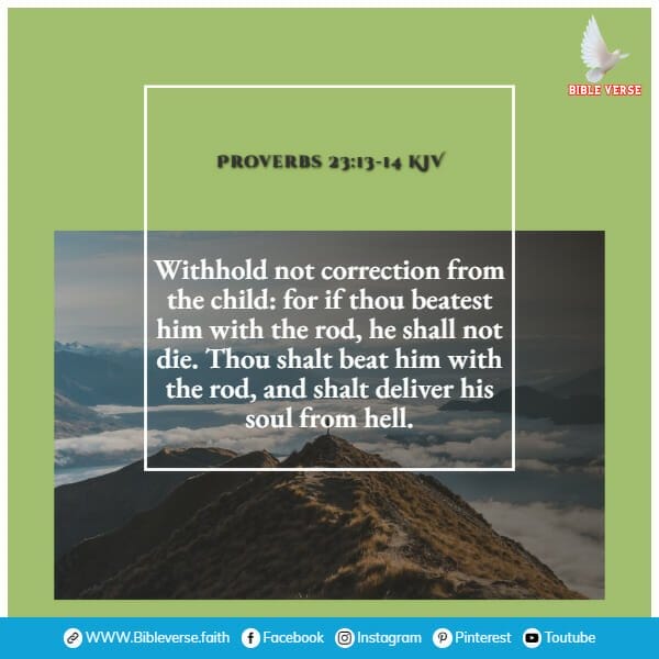 proverbs 23 13 14 kjv bible verses about discipline