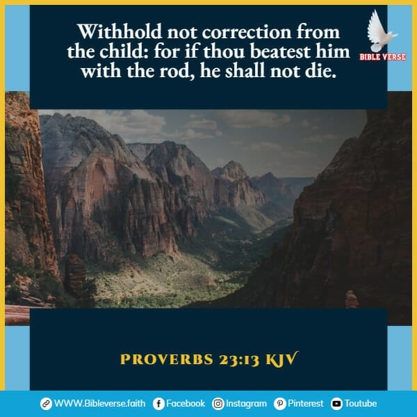 proverbs 23 13 kjv bible verses about discipline