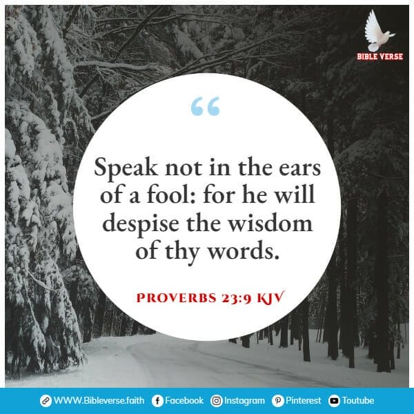 proverbs 23 9 kjv scriptures on leadership