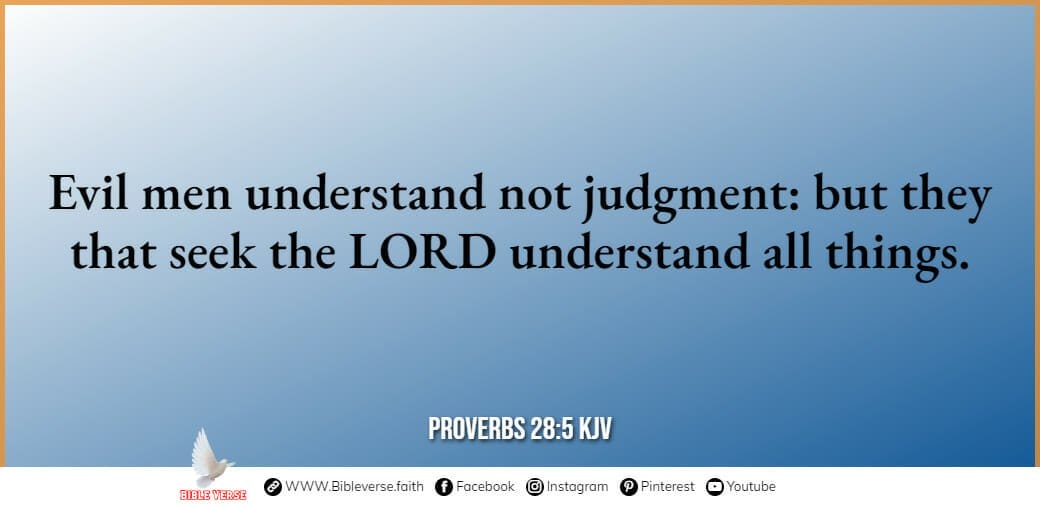proverbs 28 5 kjv bible verses about justice