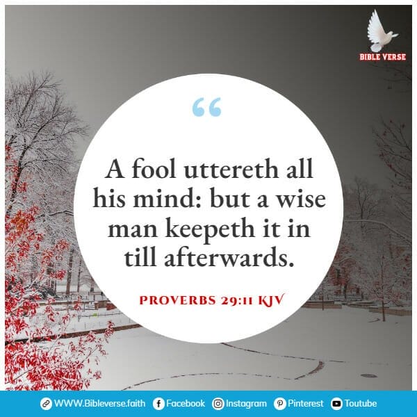 proverbs 29 11 kjv scriptures on leadership