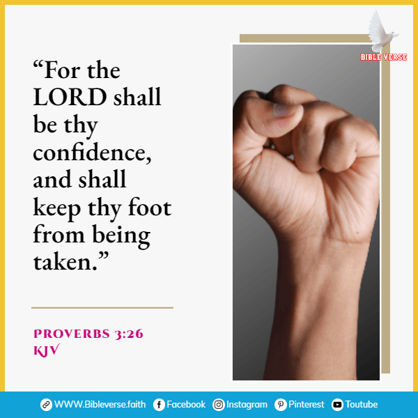proverbs 3 26 kjv bible verses about confidence