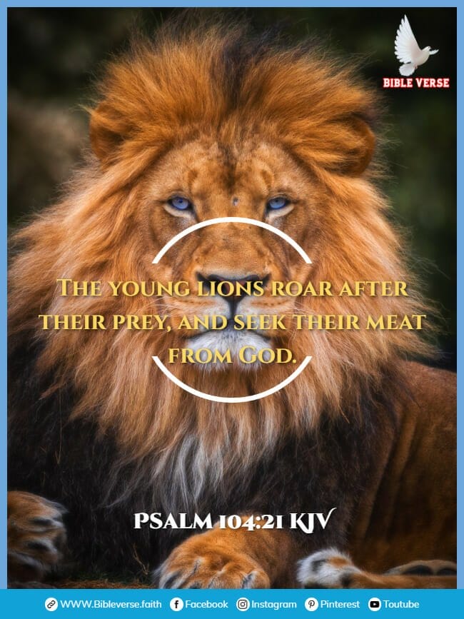 psalm 104 21 kjv animals in the bible verses