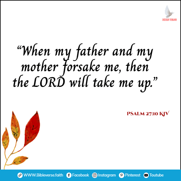 psalm 27 10 kjv bible versea about family