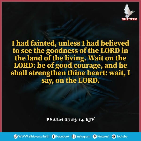 psalm 27 13 14 kjv bible verses about suffering