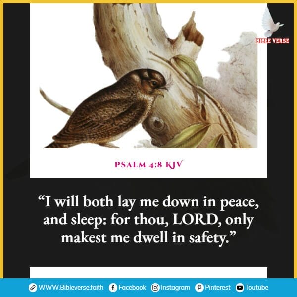 psalm 4 8 kjv bible verse about sleeping peacefully