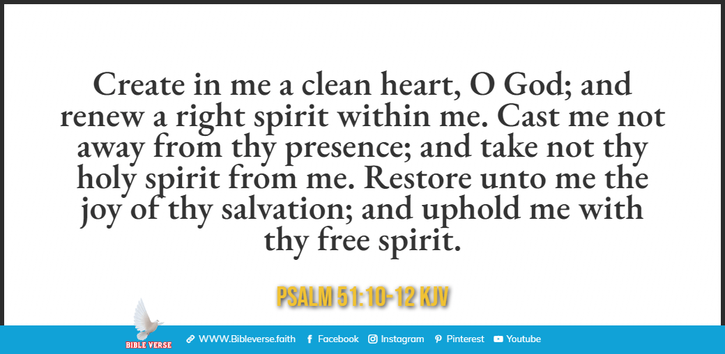 psalm 51 10 12 kjv bible verses about rest