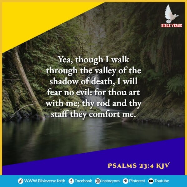 psalms 23 4 kjv bible verses about peace and comfort