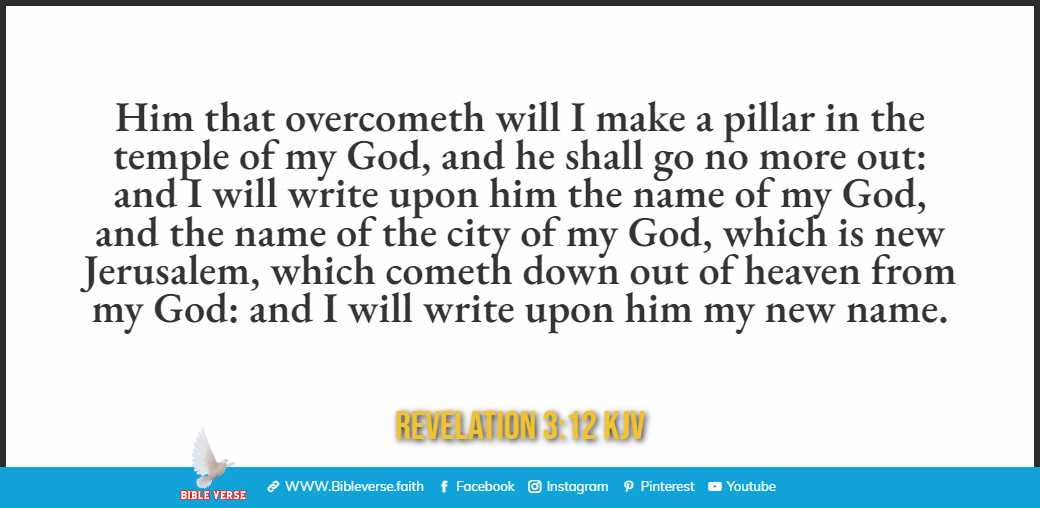 revelation 3 12 kjv bible verses about not giving up