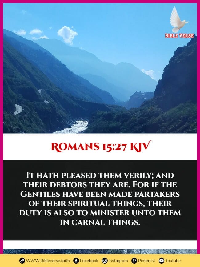 romans 15 27 kjv bible verses for fellowship