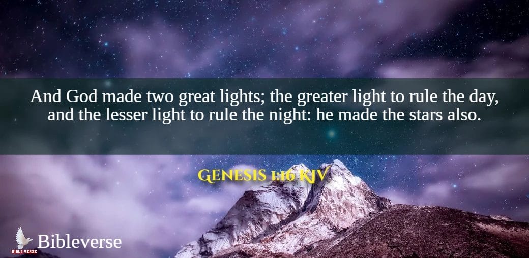 genesis 1 16 kjv stars in bible verses images