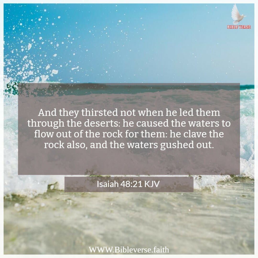 isaiah 48 21 kjv bible verses about water images
