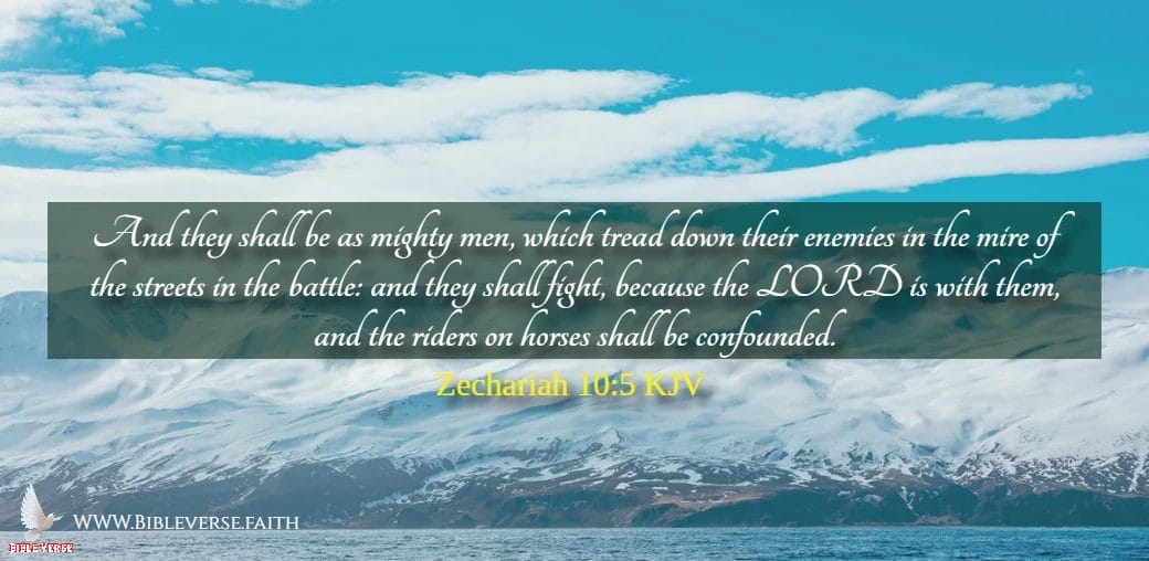 zechariah 10 5 kjv bible verses on war images