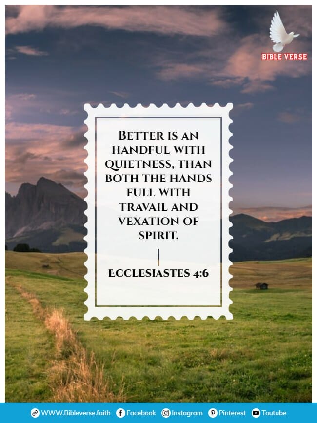 ecclesiastes 4 6 bible verses about contentment