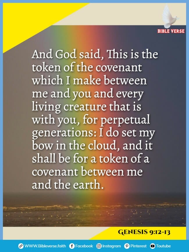 genesis 9 12 13 bible verses about rainbows images